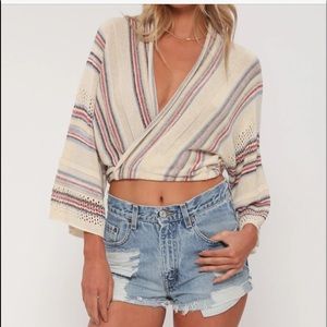 Goddis wrap around/tie in front top